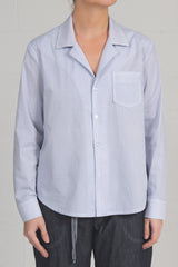 Spring 2024 Pinstripe Shirting Forest Shirt - med, xlg