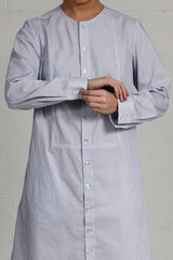 Spring 2024 Pinstripe Shirting Trent Dress - med, lrg