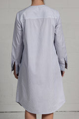 Spring 2024 Pinstripe Shirting Trent Dress - med, lrg