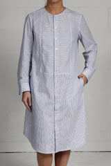 Spring 2024 Pinstripe Shirting Trent Dress - med, lrg