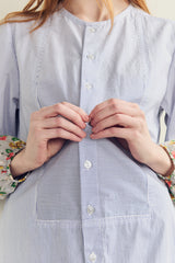 Spring 2024 Pinstripe Shirting Trent Dress - med, lrg