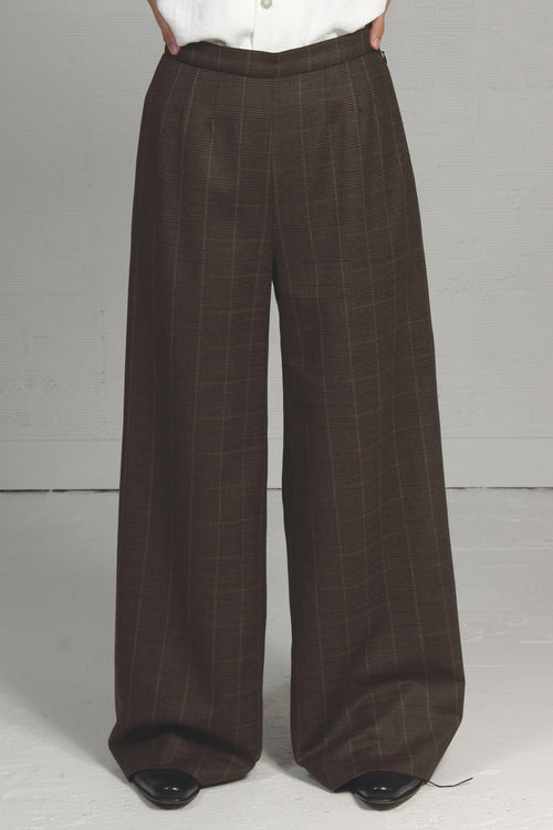 Plaid Wool Cybill Pant - 50% off