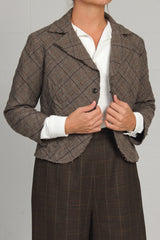 Fall 2023 Plaid Wool Shep Jacket - xsm - 50% off
