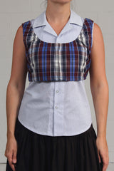 Spring 2024 Plaid Cropped Studio - Burgundy - xsm, lrg