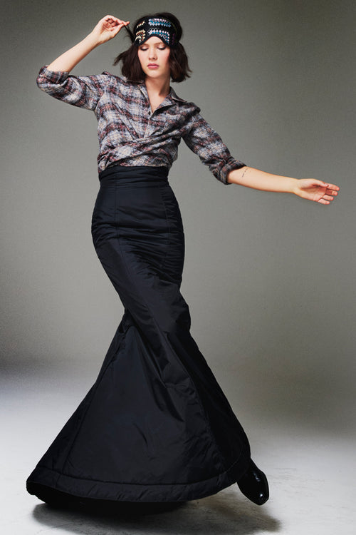 Over Printed Plaid Forest Shirt - earth SOLD OUT