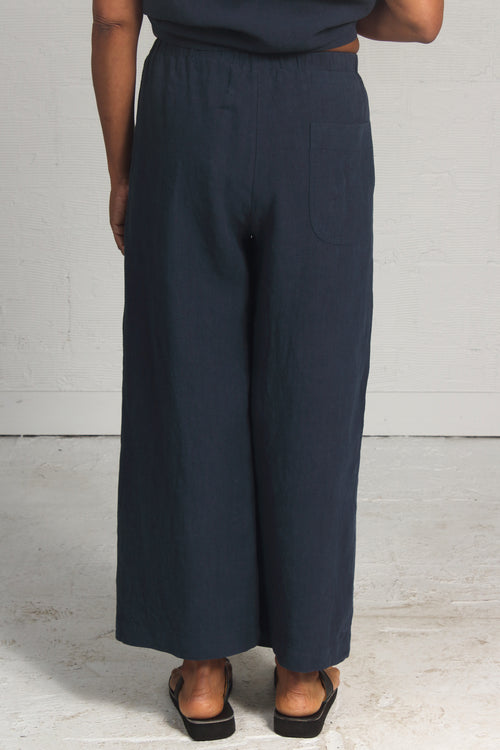 Rumpled Linen Alfie Pant - petrol