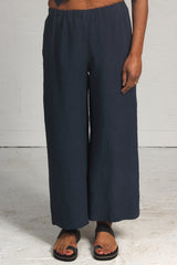 Rumpled Linen Alfie Pant - petrol
