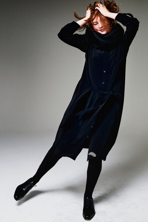 Satin Back Triacetate Jack Dress