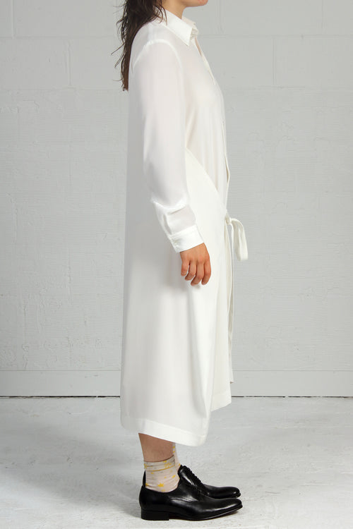 Satin Back Triacetate Jack Dress - ivory