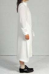 Satin Back Triacetate Jack Dress - ivory