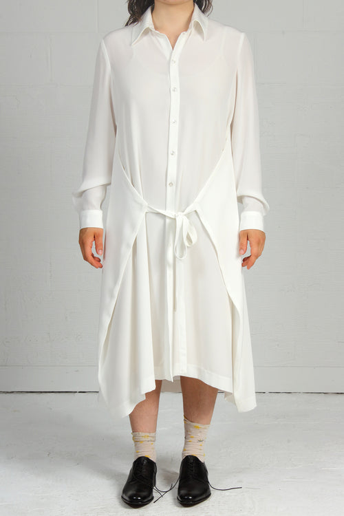 Satin Back Triacetate Jack Dress - ivory