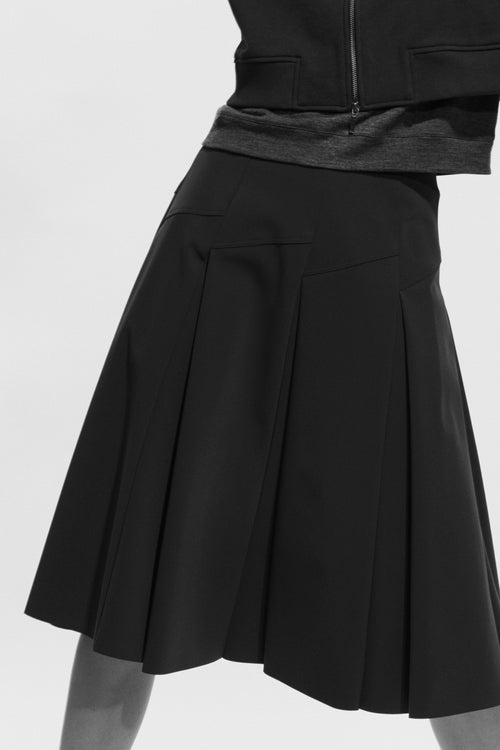 Bonded Tech Jersey Spadina Skirt - black - - 30% off