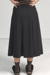 Bonded Tech Jersey Spadina Skirt - black - - 30% off