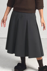 Bonded Tech Jersey Spadina Skirt - steel grey - - 30% off