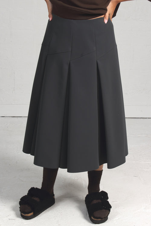 Bonded Tech Jersey Spadina Skirt - steel grey - - 30% off