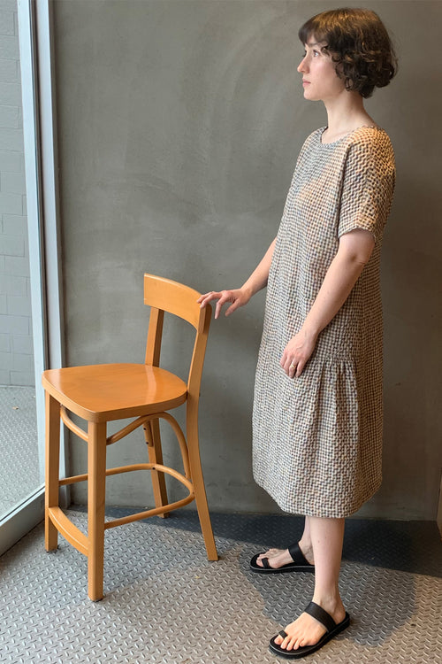 Seersucker Check Jogi  Dress - green