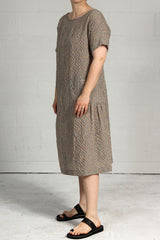 Seersucker Check Jogi  Dress - green