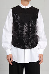 Fall 2023 Faux Sequin Print Condo Vest - lrg, xlrg