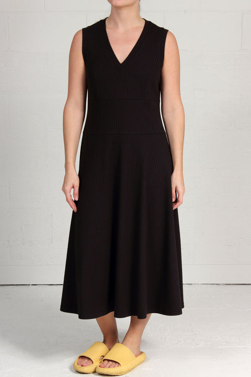 Spring 2024 Soft Rib Knit Boris Dress - black - sml, med