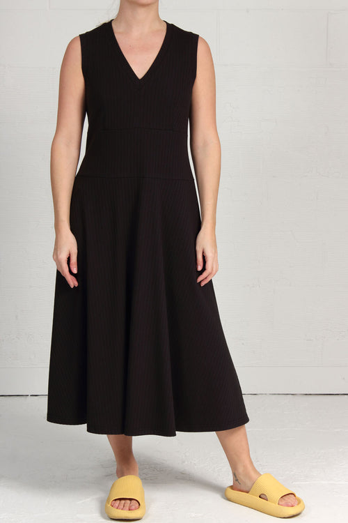 Spring 2024 Soft Rib Knit Boris Dress - black - sml, med