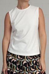 Spring 2024 Soft Rib Knit Mea Top - cream - sml