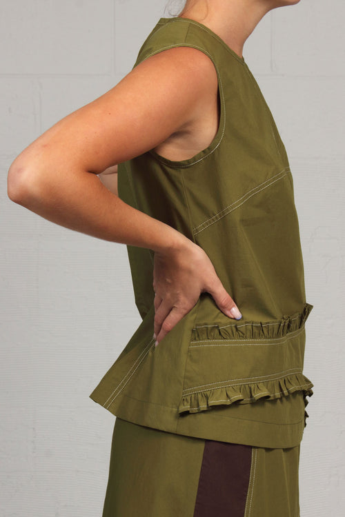 Solid Cottons Annie Top - Moss