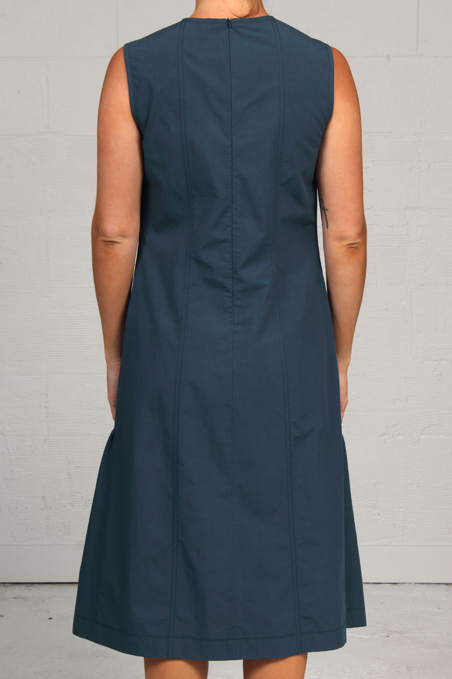 Solid Cotton Circus Dress - Teal