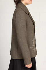Fall 2023 Wool Plaid Stitched Thistle Jacket - med - 50% off