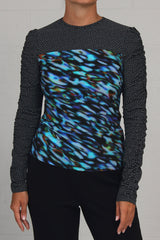 Fall 2023 Tech Stretch Print Bi-Multi Tee - blue/dot - xsm, sml - 50% off