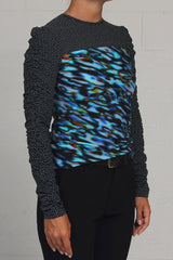 Fall 2023 Tech Stretch Print Bi-Multi Tee - blue/dot - xsm, sml - 50% off
