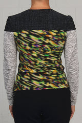 Fall 2023 Tech Stretch Print Tri-Multi Tee - green/grey - sml - 50% off