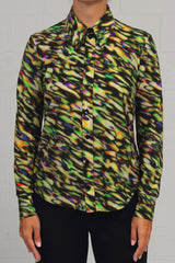 Fall 2023 Tech Stretch Print Will Shirt - green - sml, med - 50% off
