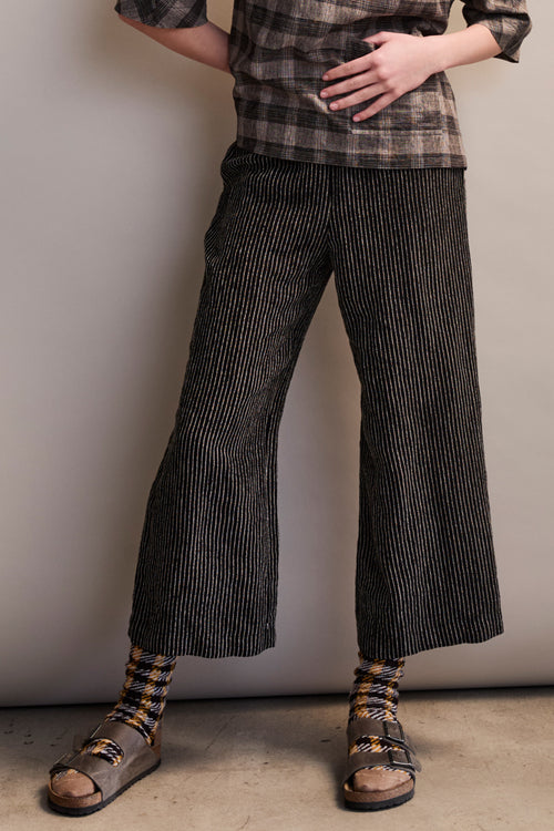 Chenille Stripe Linen Alfie Pant