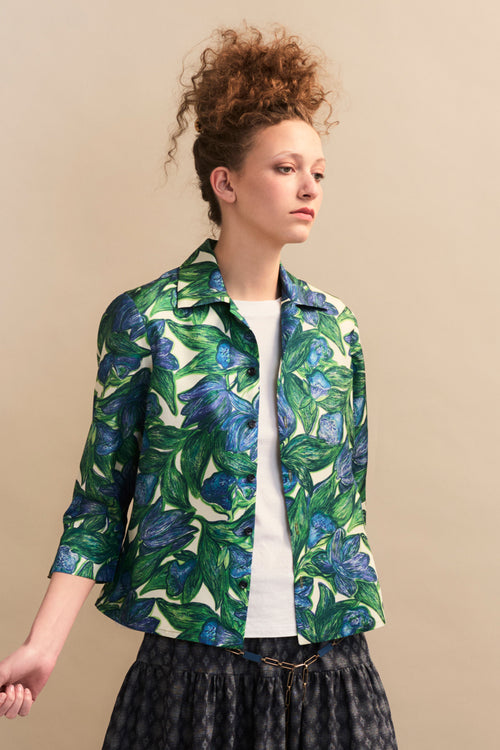 Metropolis Shirt - green print