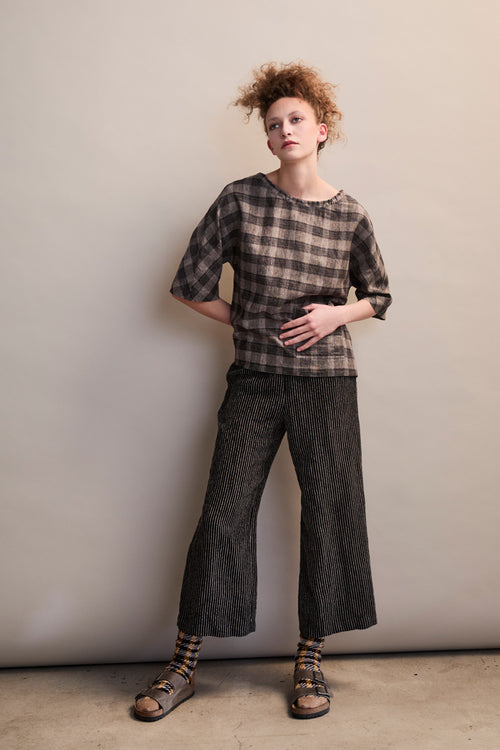 Chenille Stripe Linen Alfie Pant