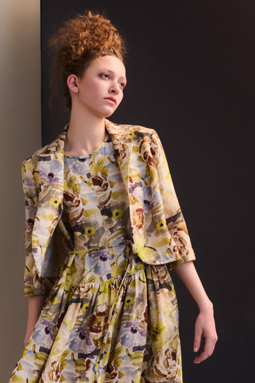 Floral Linen Tea Jacket