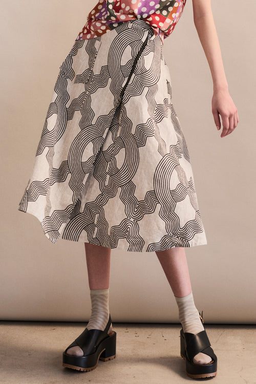 Washed Graphic Long Tree Skirt