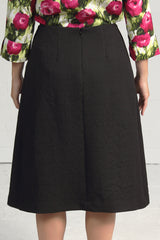 Textured Black Tex Skirt - 30% off