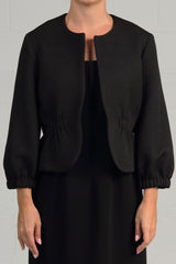Textured Black Textured Jacket - - 30% off