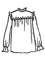 Tiny Print Rainy Top - last size - sml