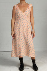 Vintage Sleep Print Timms Dress - peach - lrg, xlg
