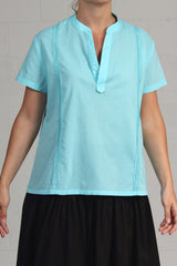 Spring 2024 Voile Austin Top - blue - sml, med, xlg