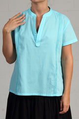 Spring 2024 Voile Austin Top - blue - sml, med, xlg