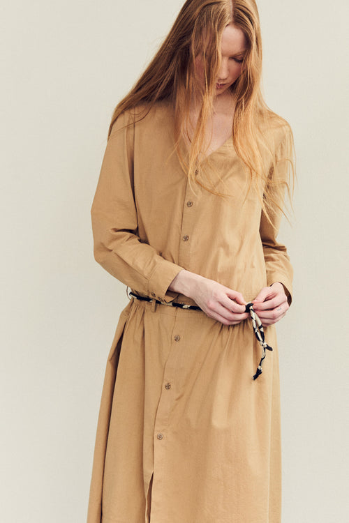 Spring 2024 Voile Day Dress - coffee