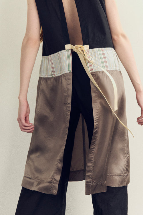 Spring 2024 Voile Straw Apron - black - xsm, sml