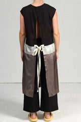 Spring 2024 Voile Straw Apron - black - xsm, sml