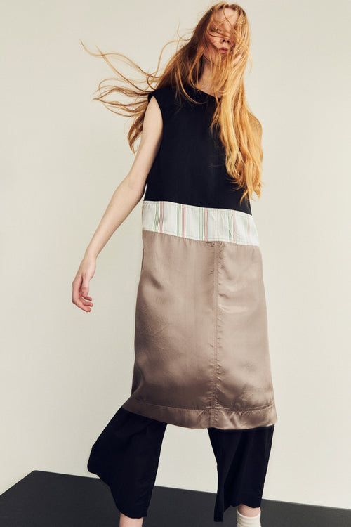 Spring 2024 Voile Straw Apron - black - xsm, sml