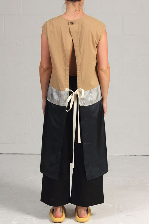 Spring 2024 Voile Straw Apron - coffee - sml, med