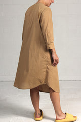 Spring 2024 Voile 3/4 Sleeve Trent Dress - coffee - xsm, med