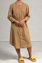 Spring 2024 Voile 3/4 Sleeve Trent Dress - coffee - xsm, med